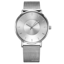 Latest Simple Dial Stainless Steel Mesh Strap Watch Custom Private Label Quartz Watches